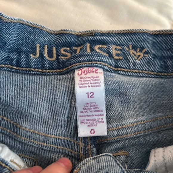 🌸Girls Justice/Mom Jeans/Peace,Love/12 - Picture 7 of 7